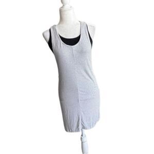 MinkPink Striped Tank Dress Black White Cotton SZ S